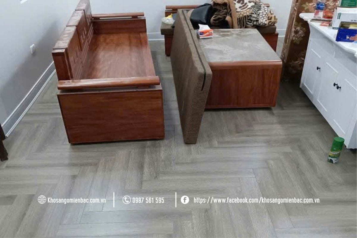 Sàn Gỗ Xương Cá Royal Green GC7-04 tại Bắc Ninh