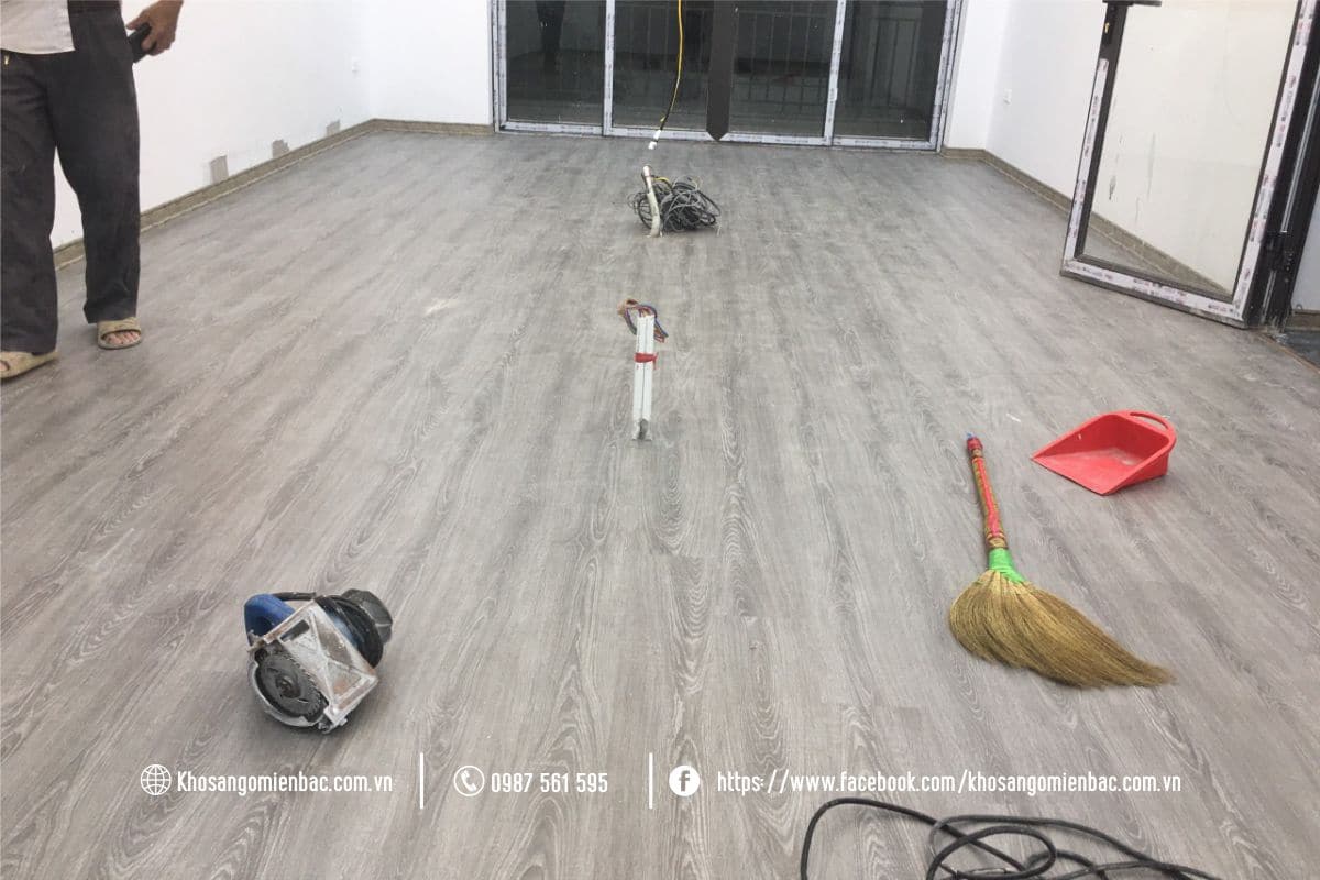 Thi Công Sàn Nhựa Glotex 4mm - S474 tại Hà Nội