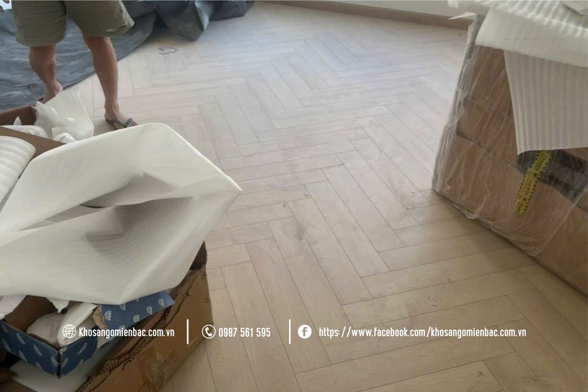 Thi công sàn gỗ xương cá cốt xang GC7-01