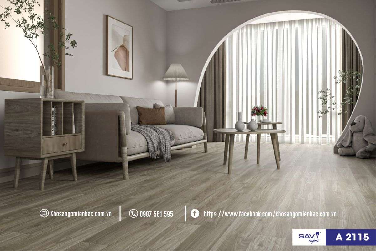 Thi công Sàn gỗ cốt xanh Savi Aqua A2115 tại Hà Đông