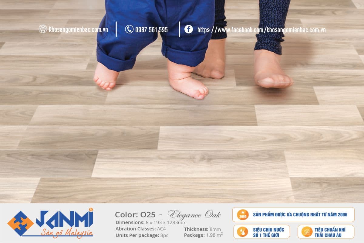 Thi công Sàn Gỗ Janmi O25 cao cấp