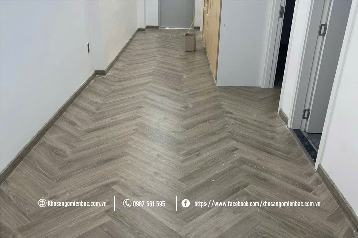 Thi công sàn xương cá cốt nâu RC-6300