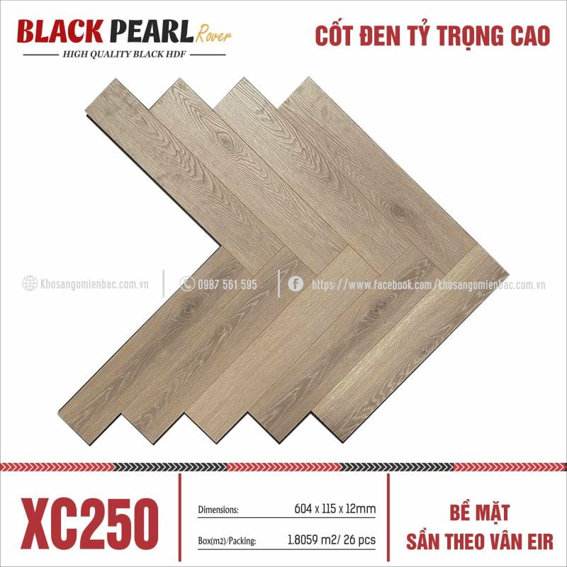 Sàn Gỗ Xương Cá Black Pearl XC250
