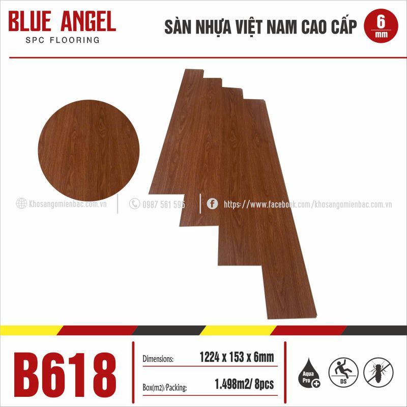 Sàn Nhựa Blue Angel B618