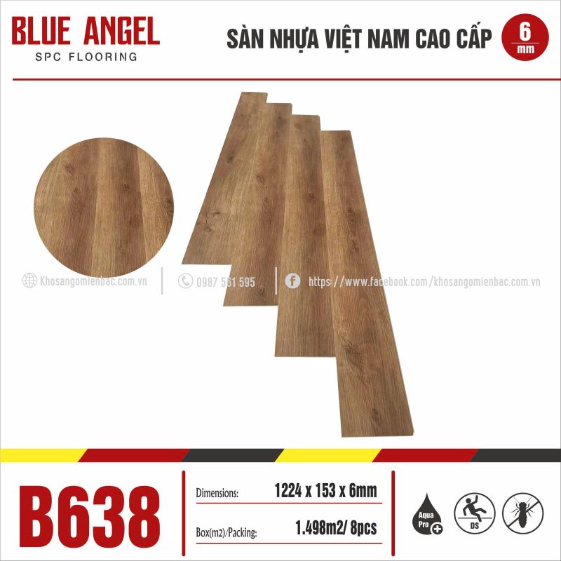 Sàn Nhựa Blue Angel B638