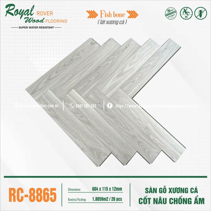 Sàn Gỗ Xương Cá Royal Wood Rover RC-8865