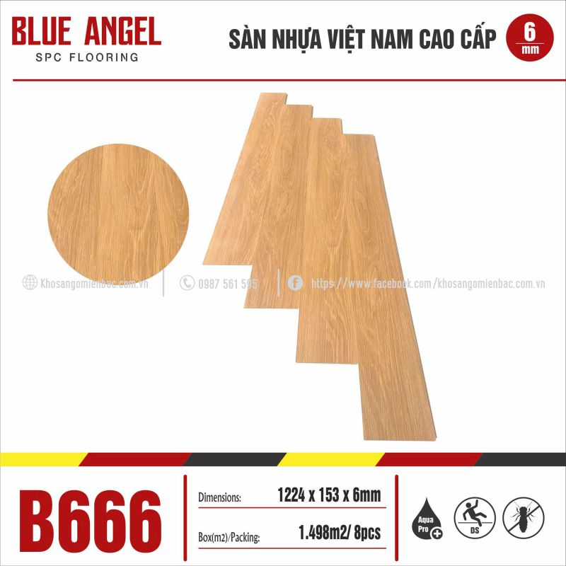 Sàn Nhựa Blue Angel B666