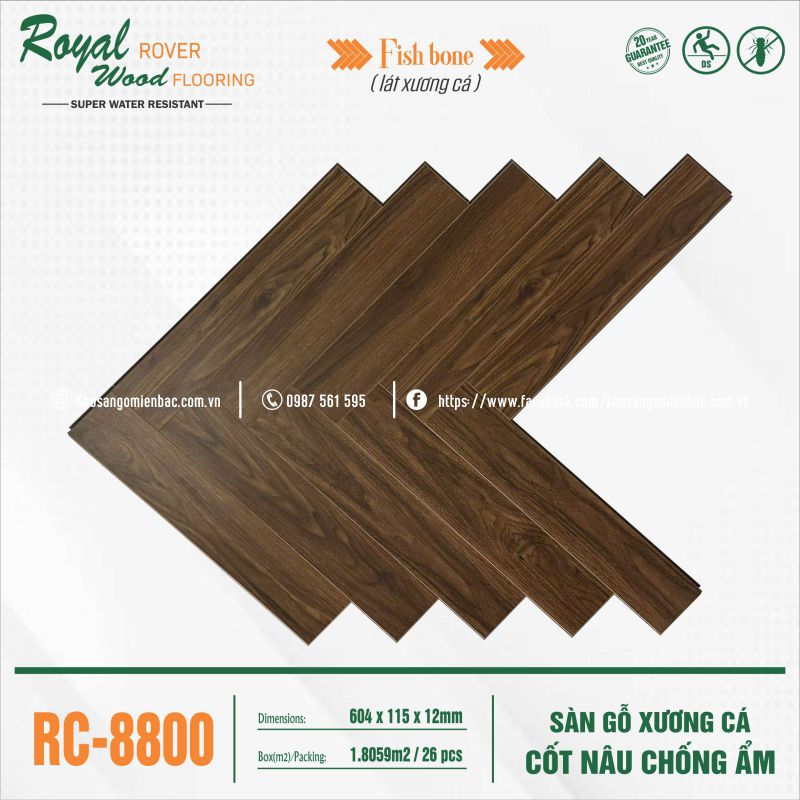 Sàn Gỗ Xương Cá Royal Wood Rover RC-8800