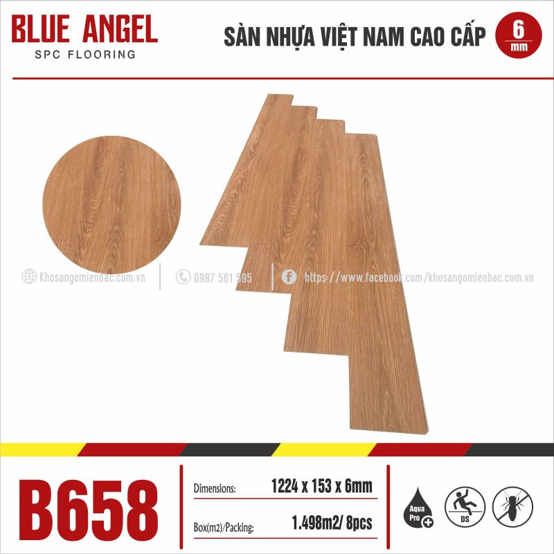 Sàn Nhựa Blue Angel B658