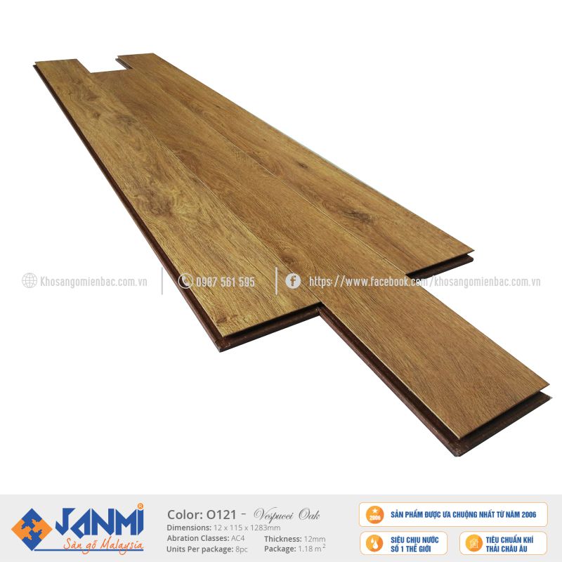 Sàn Gỗ Janmi O121 12mm