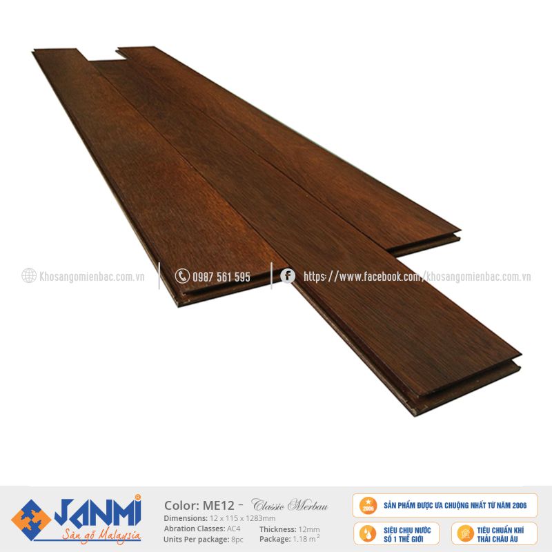 Sàn Gỗ Janmi CE21 12mm
