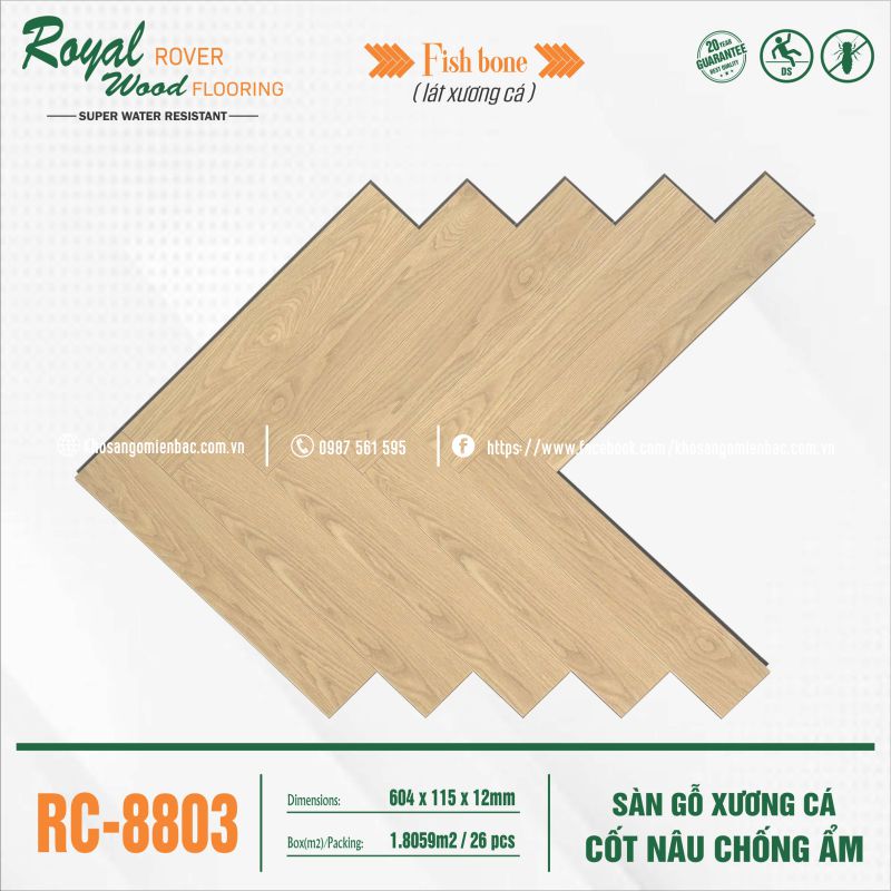 Sàn Gỗ Xương Cá Royal Wood Rover RC-8803