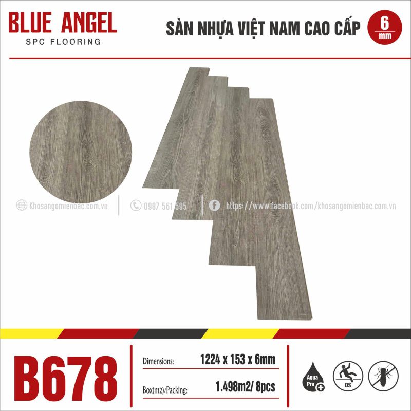 Sàn Nhựa Blue Angel B678