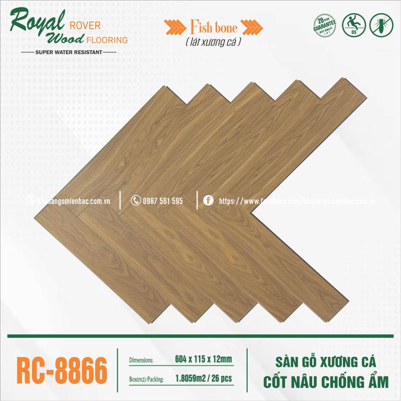 Sàn Gỗ Xương Cá Royal Wood Rover RC-8866