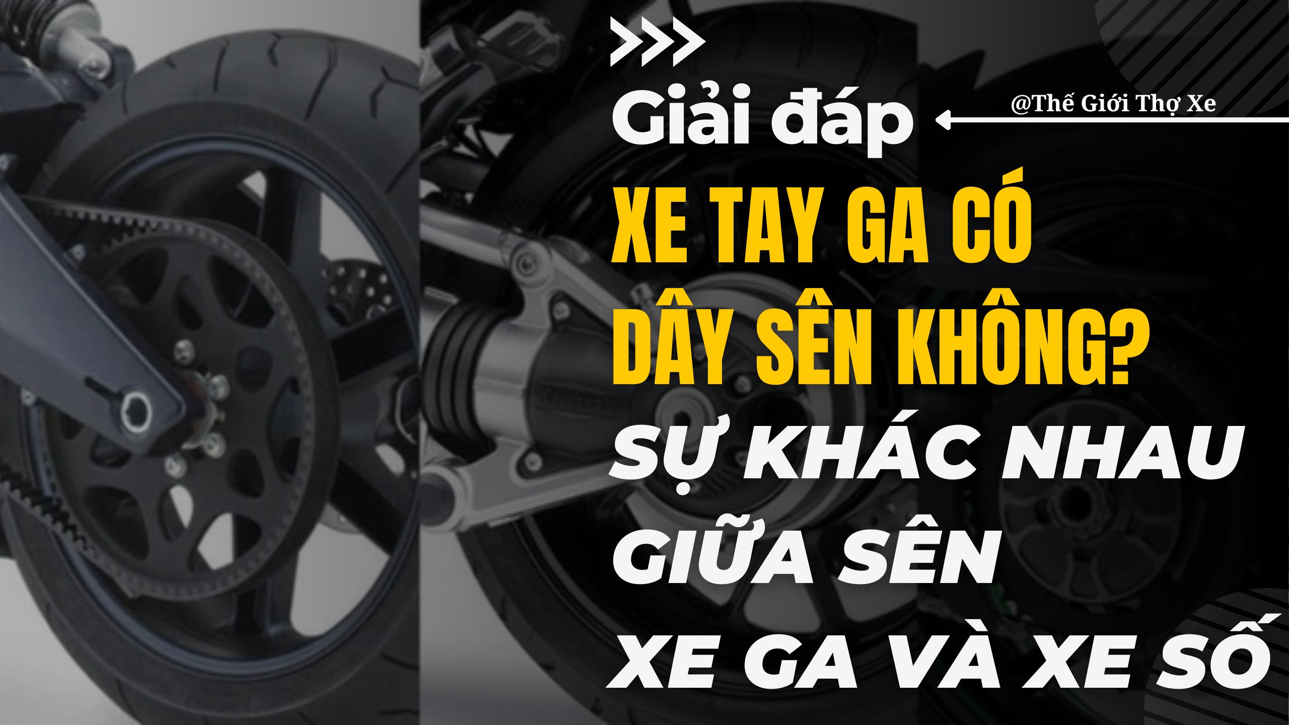 Giải đáp xe tay ga có dây sên không? Sự khác nhau giữa sên xe ga và xe số 