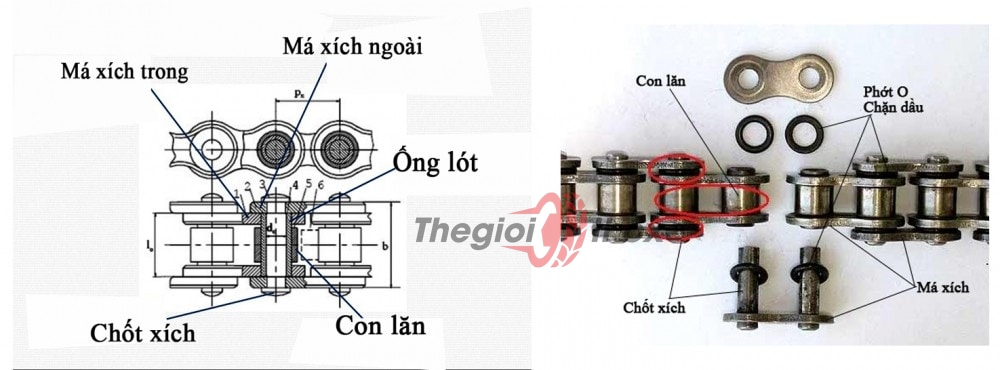 Cấu tạo sên xe máy