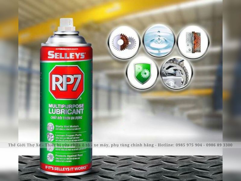 RP7 giúp làm sạch sên xe, chống ăn mòn và gỉ sét cho sên hiệu quả