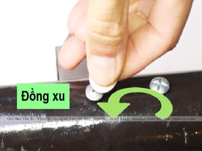 Sử dụng đồng tiền xe mở ốc lục giác 