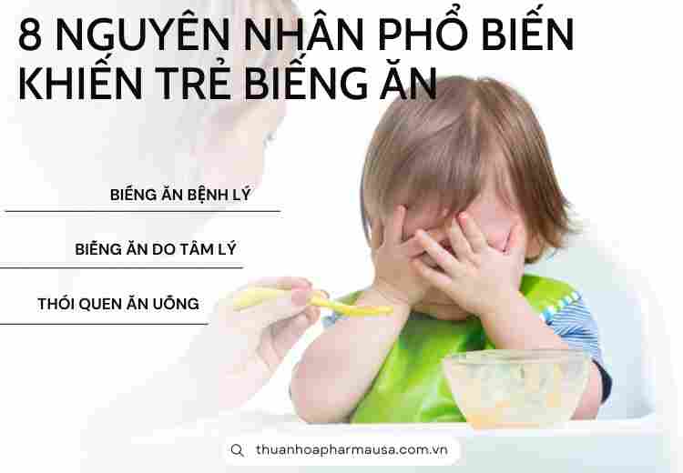 8 NGUYÊN NHÂN PHỔ BIẾN KHIẾN TRẺ BIẾNG ĂN