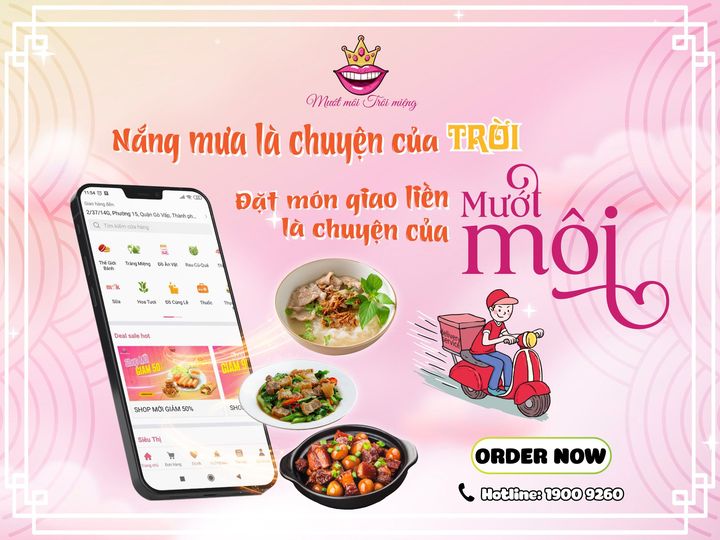 NẮNG MƯA LÀ CHUYỆN CỦA TRỜI ĐẶT MÓN GIAO LIỀN LÀ CHUYỆN CỦA MƯỚT MÔI