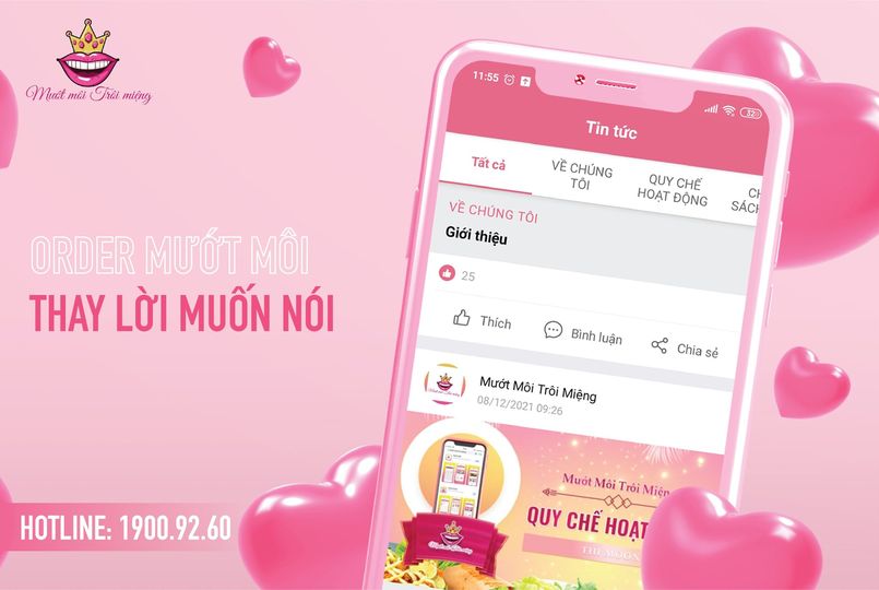 ORDER MƯỚT MÔI, THAY LỜI MUỐN NÓI