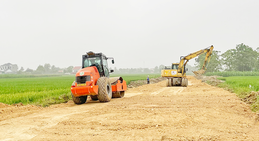 Cập nhật tiến độ thi công tháng 04/2023 – Dự án Cải tạo, nâng cấp ĐT.506B đoạn từ xã Thọ Lập đi xã Xuân Tín, huyện Thọ Xuân