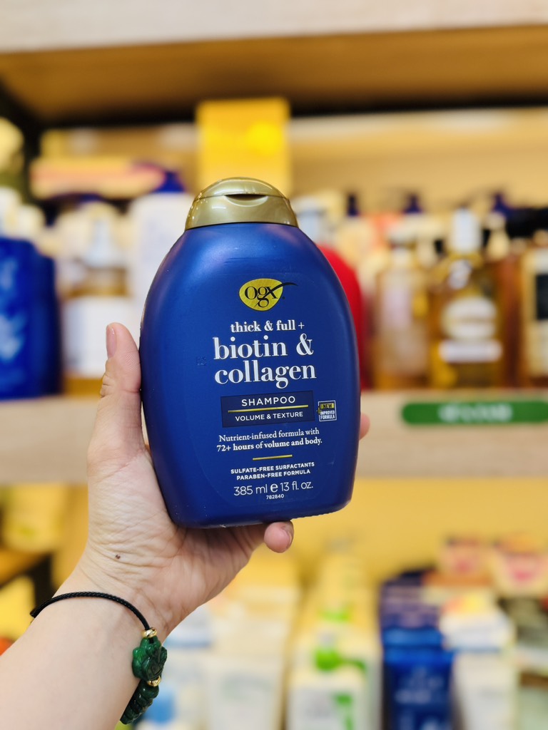 Dầu Gội Biotin Collagen Tím 385ML
