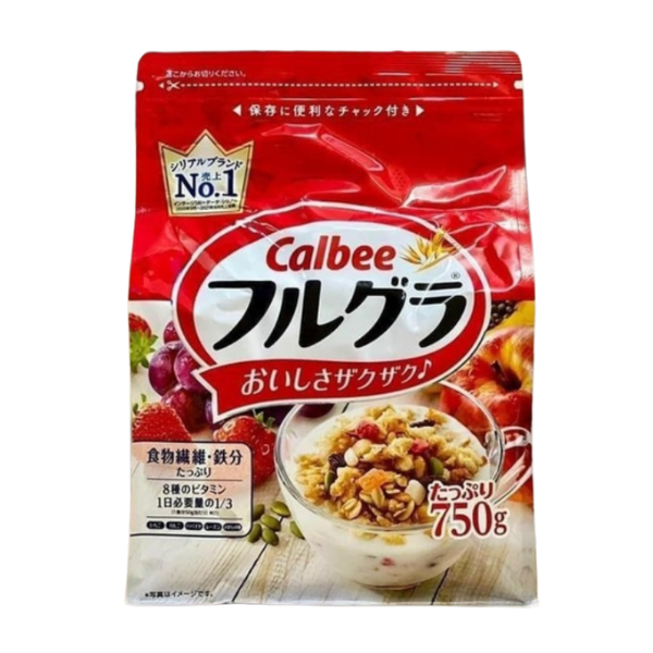 Ngũ Cốc Dinh Dưỡng Trái Cây Calbee Đỏ 750g