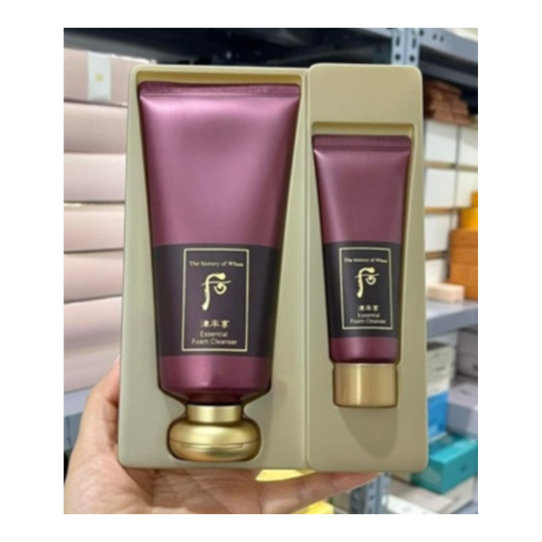 Set sữa rửa mặt Whoo đỏ – Essential Foam Cleanser Special Set
