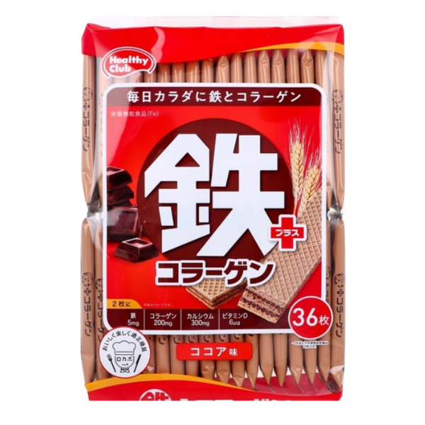 Bánh xốp Healthy Club bổ sung sắt và collagen vị Socola