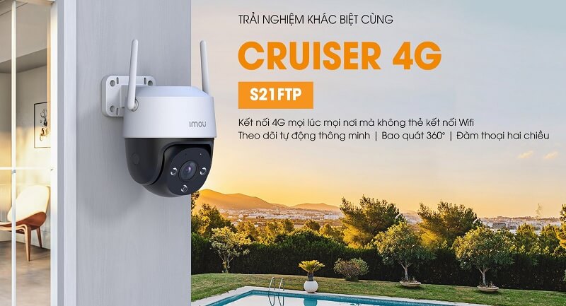 Camera Imou S21FTP 1080P dùng sim 4G xoay 360 ngoài trời
