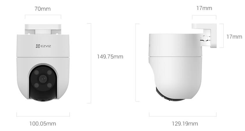 Camera Ezviz H8C 4MP 2K xoay 360 ngoài trời