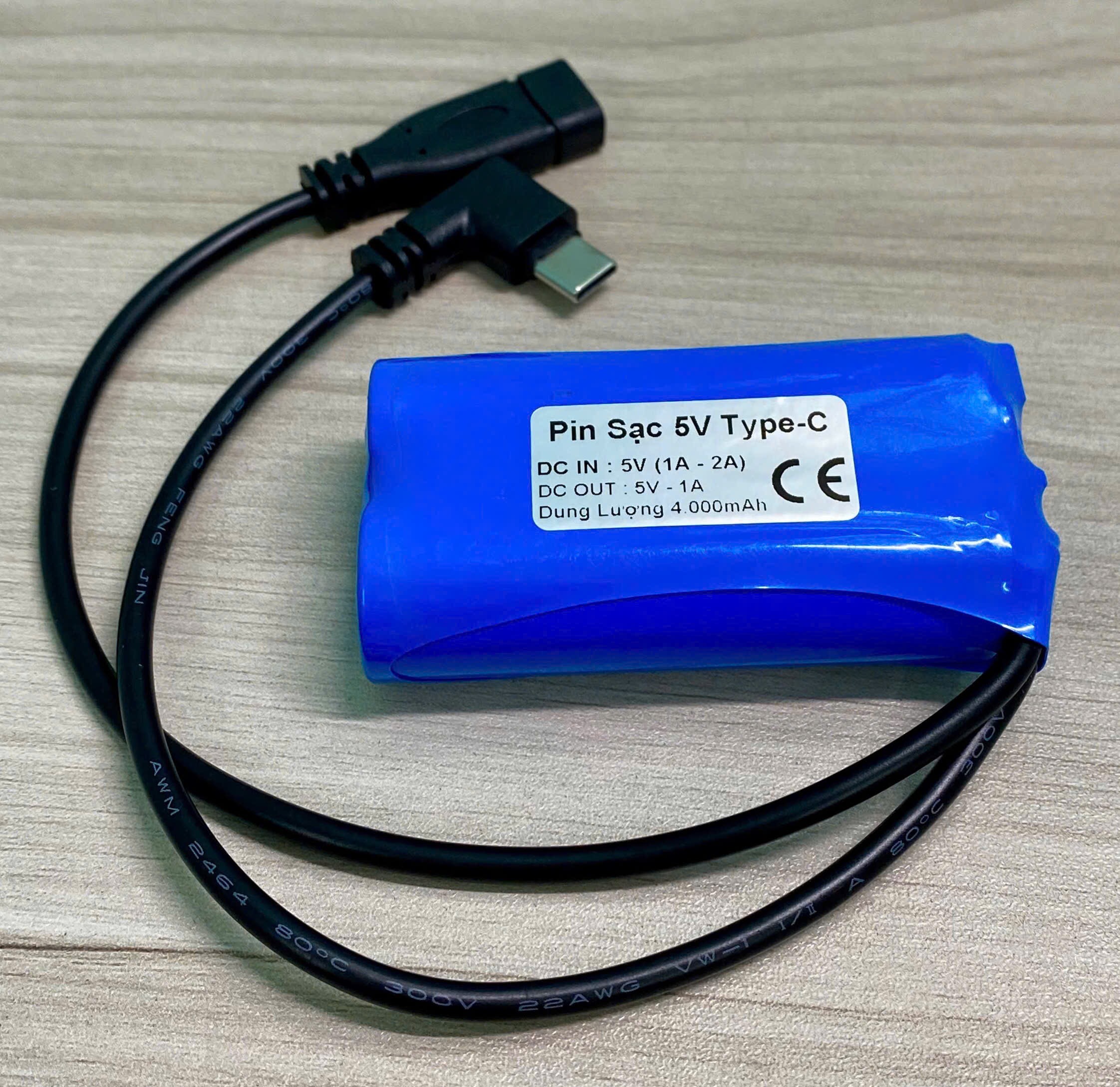 Pin lưu điện camera 5V 4.000mAh (20Wh) Type-C