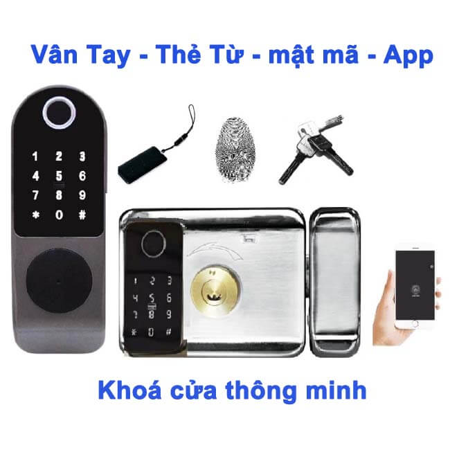 Khóa vân tay hai chiều cho cửa sắt VR-1200D
