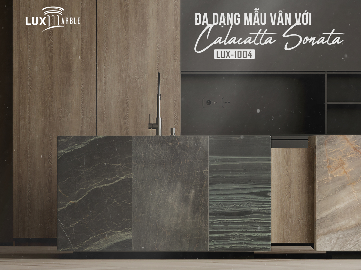 Đa dạng mẫu vân với đá cẩm thạch tự nhiên - Lux Marble - Calacatta Sonata