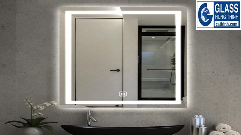 Thi công lắp đặt gương led cảm ứng hiện đại