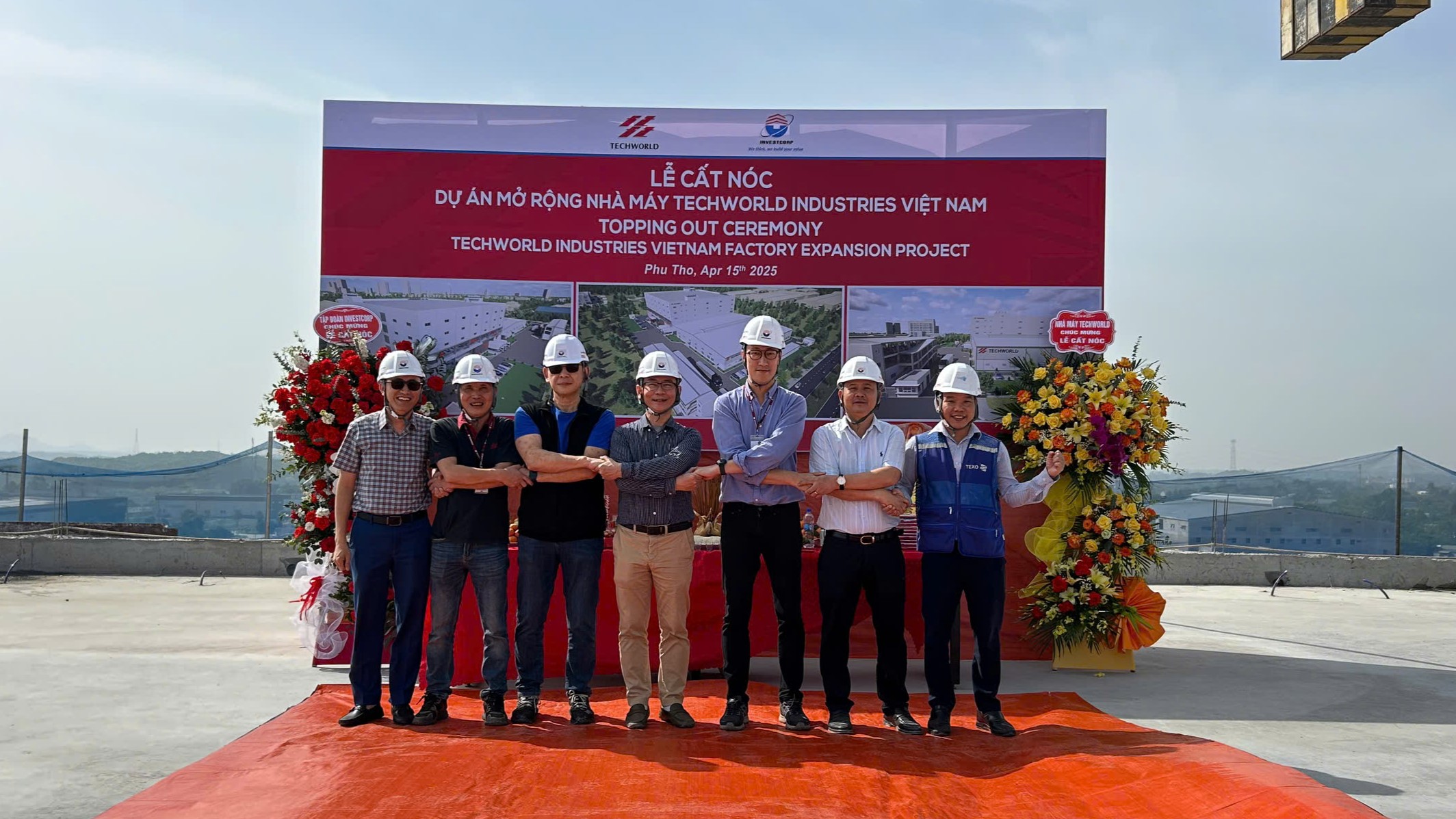 Lễ cất nóc Dự án mở rộng nhà máy Techworld Industries Việt Nam