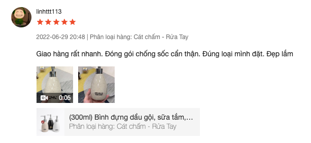  bình đựng dầu gội, sữa tắm, dầu xả, nước rửa tay Linh Miêu