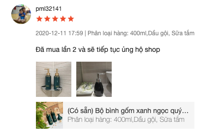  bình đựng dầu gội, sữa tắm, dầu xả, nước rửa tay Linh Miêu