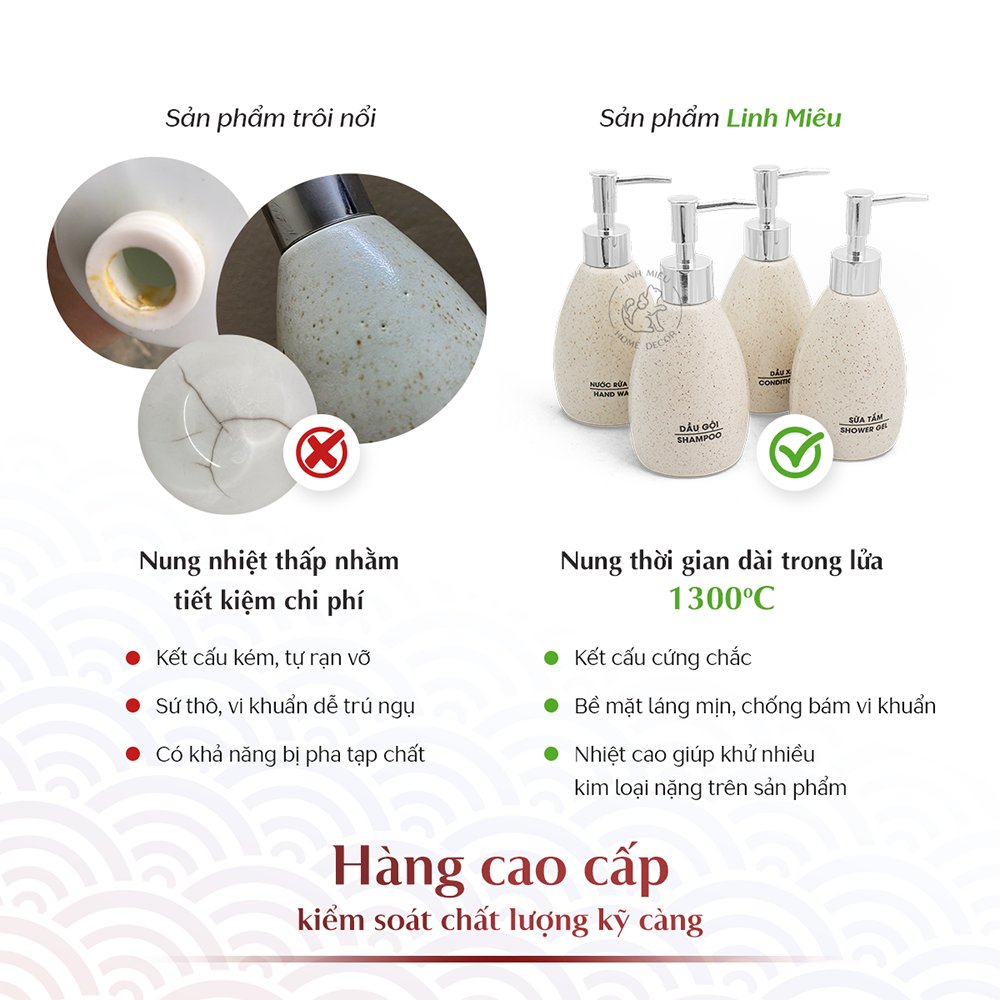 bình đựng dầu gội sữa tắm nước rửa tay sứ khách sạn homestay nhà hàng