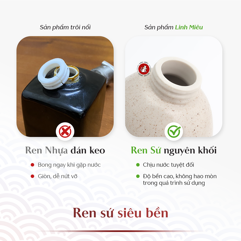 bình đựng dầu gội sữa tắm nước rửa tay sứ khách sạn homestay nhà hàng