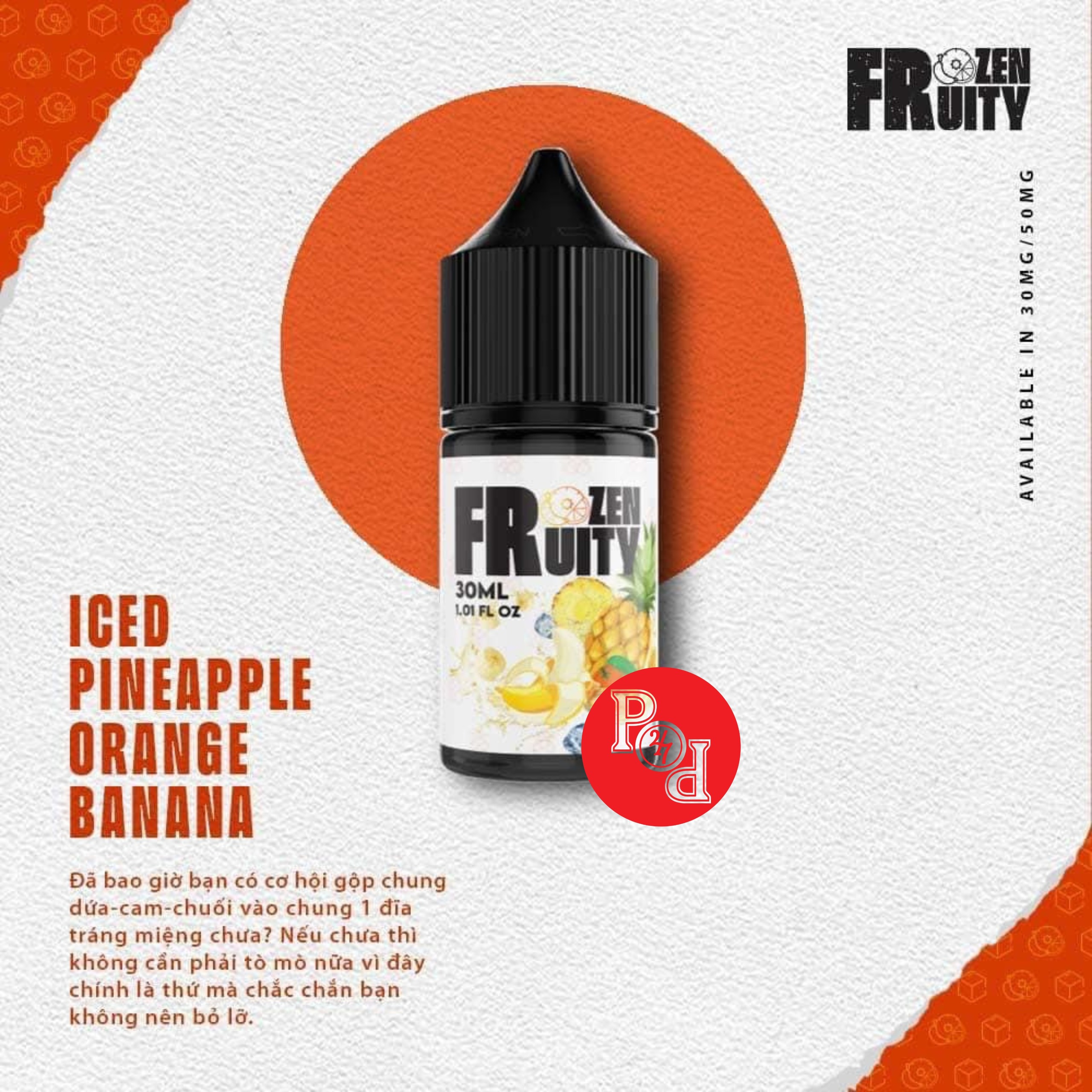 FrozenFruity Iced Pineapple Orange Banana ( Dứa Cam Chuối Lạnh )