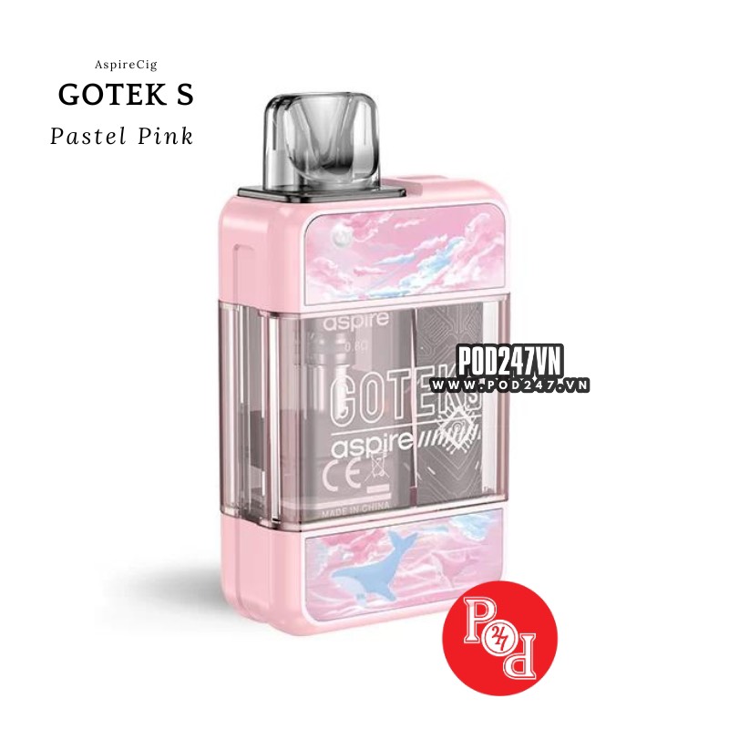 Aspire Gotek S Bản Kèm Rỗng - Pastel Pink - Pod247vn