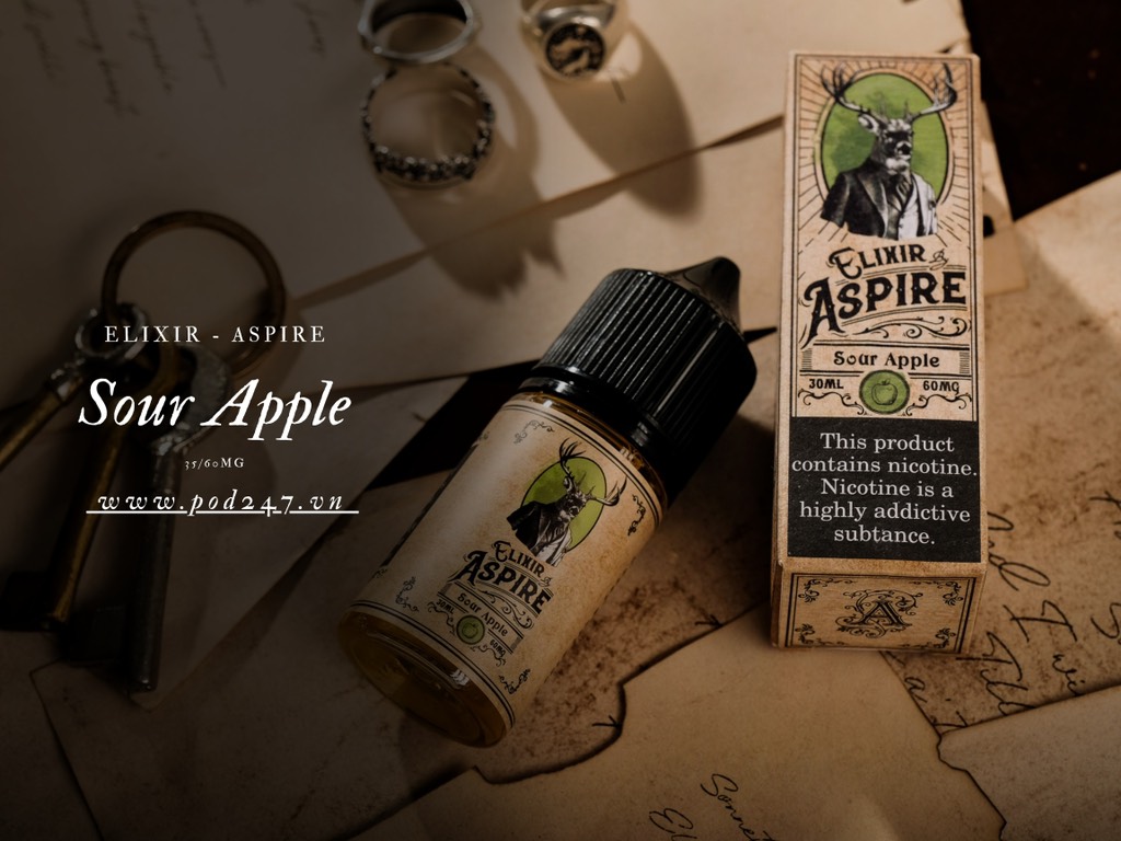 Tinh Dầu Aspire Elixir (Salt) Sour Apple - Táo Xanh