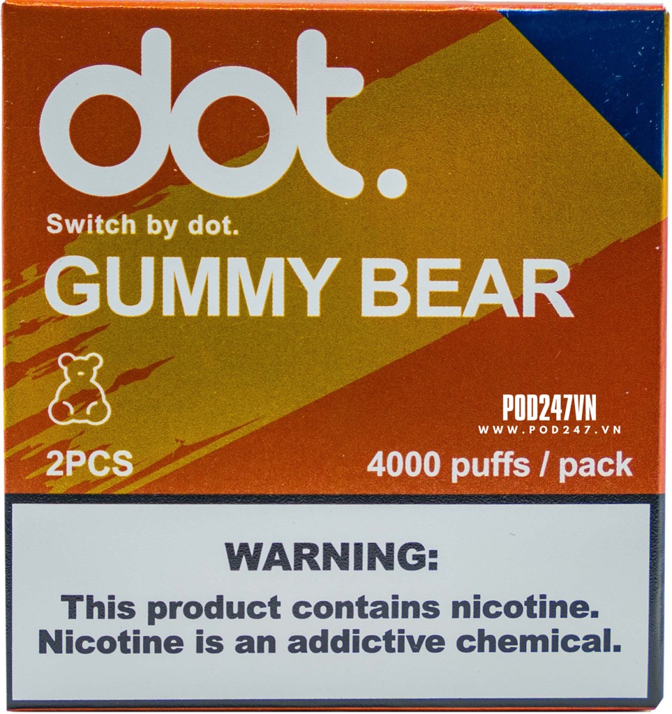 Pack 2 cái Pod Vị Dot.Switch (3.5ml)(5%) - Gummy Bear ( Kẹo Dẻo Lạnh ) - Pod247vn