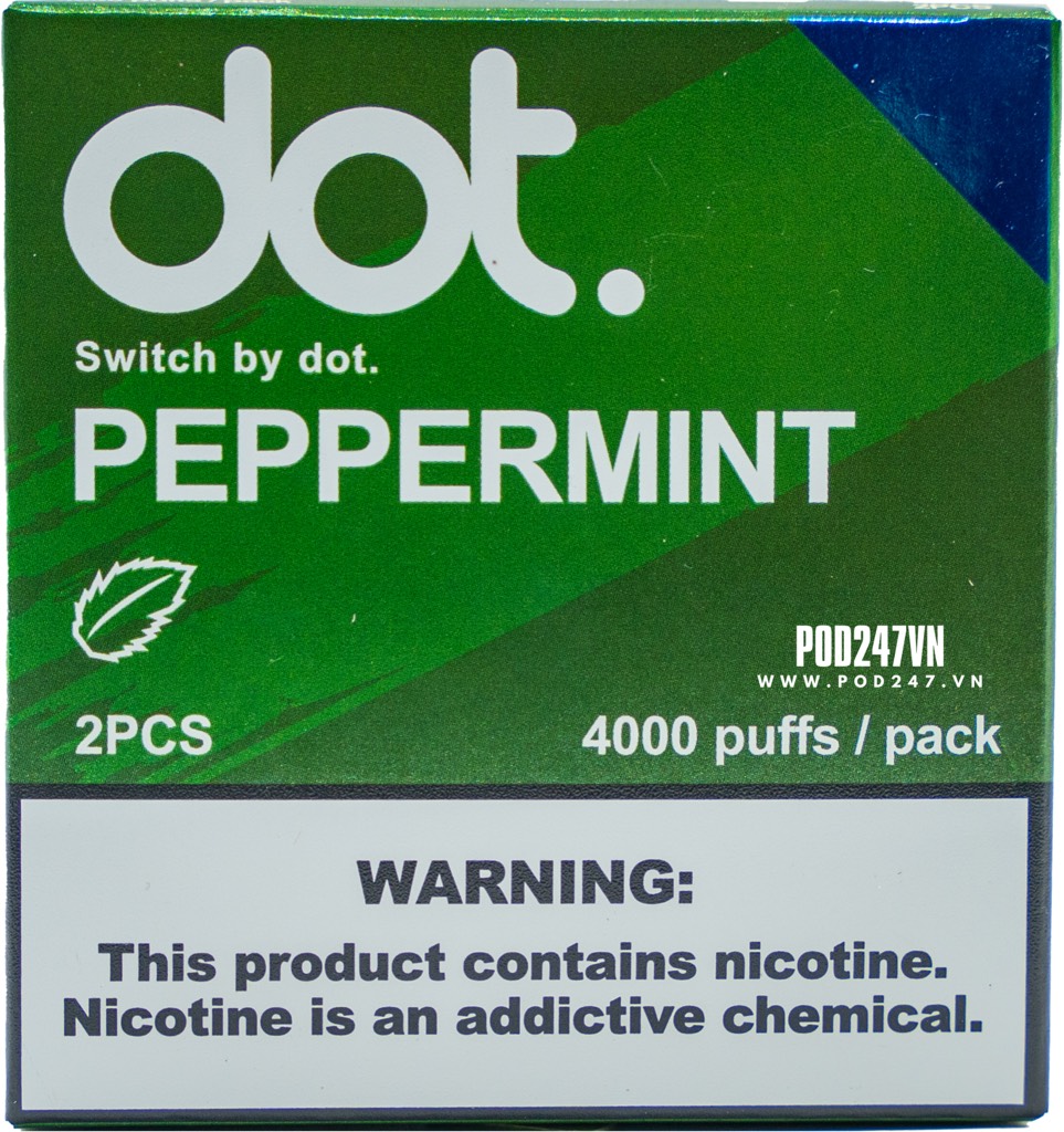 Pack 2 cái Pod Vị Dot.Switch (3.5ml)(5%) - Pepper Mint ( Kẹo Bạc Hà Lạnh ) - Pod247vn