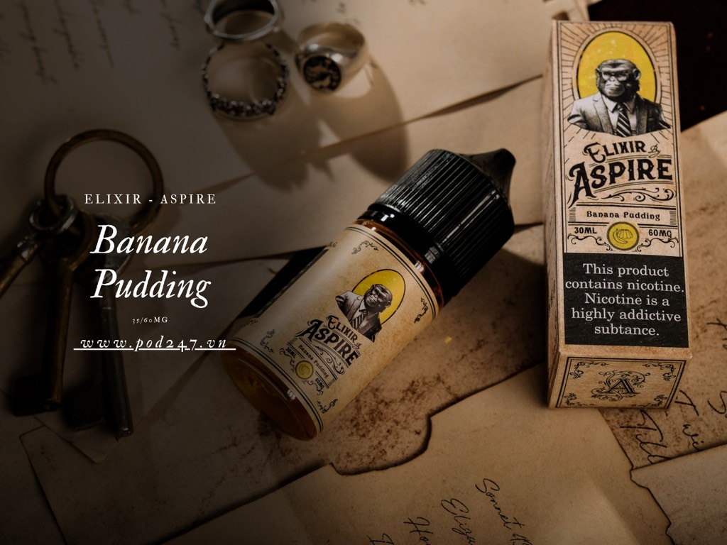 Tinh Dầu Aspire Elixir (Salt) Banana Pudding - Bánh Chuối Pudding Lạnh