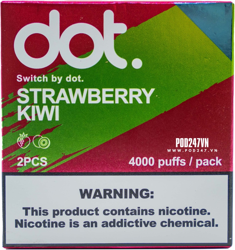 Pack 2 cái Pod Vị Dot.Switch (3.5ml)(5%) - Strawberry Kiwi ( Dâu Kiwi Lạnh ) - Pod247vn