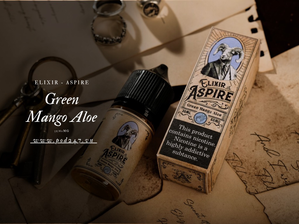 Tinh Dầu Aspire Elixir (Salt) Green Mango Aloe - Xoài Xanh Nha Đam