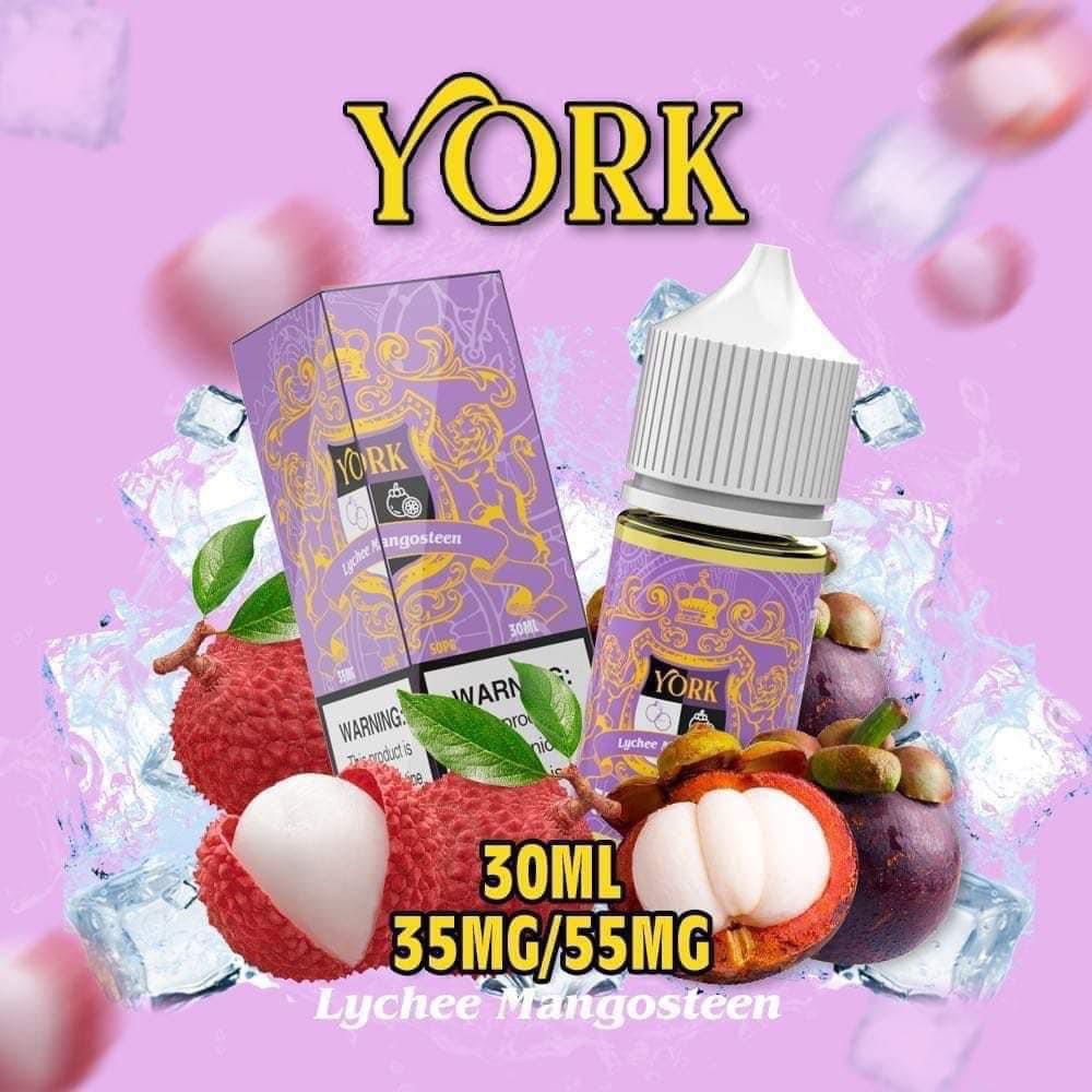 York (Salt)(30ml) Lychee Mangosteen - Vải Măng Cụt